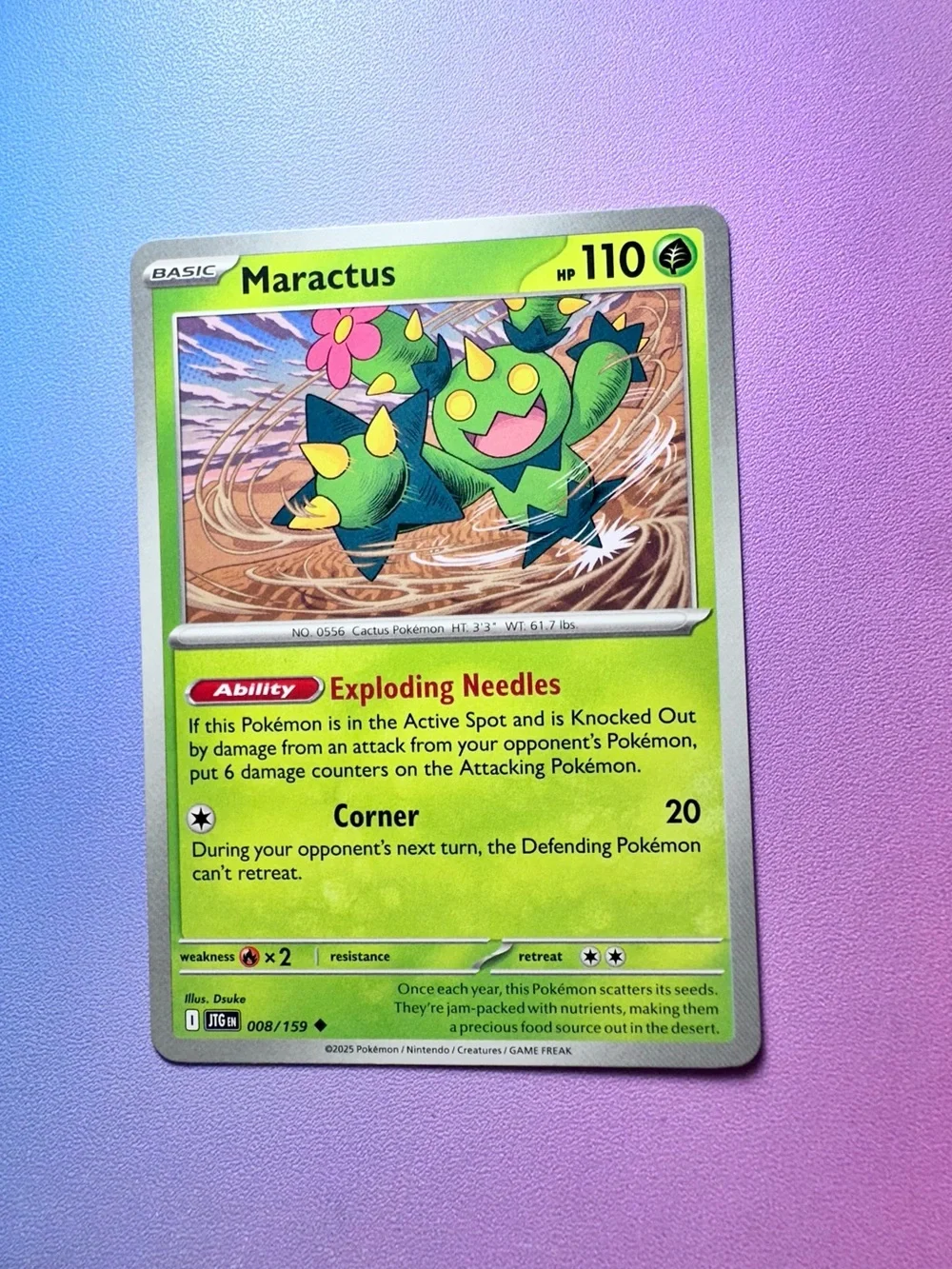 maractus - 008/159 (uncommon) — pokémon: journey together